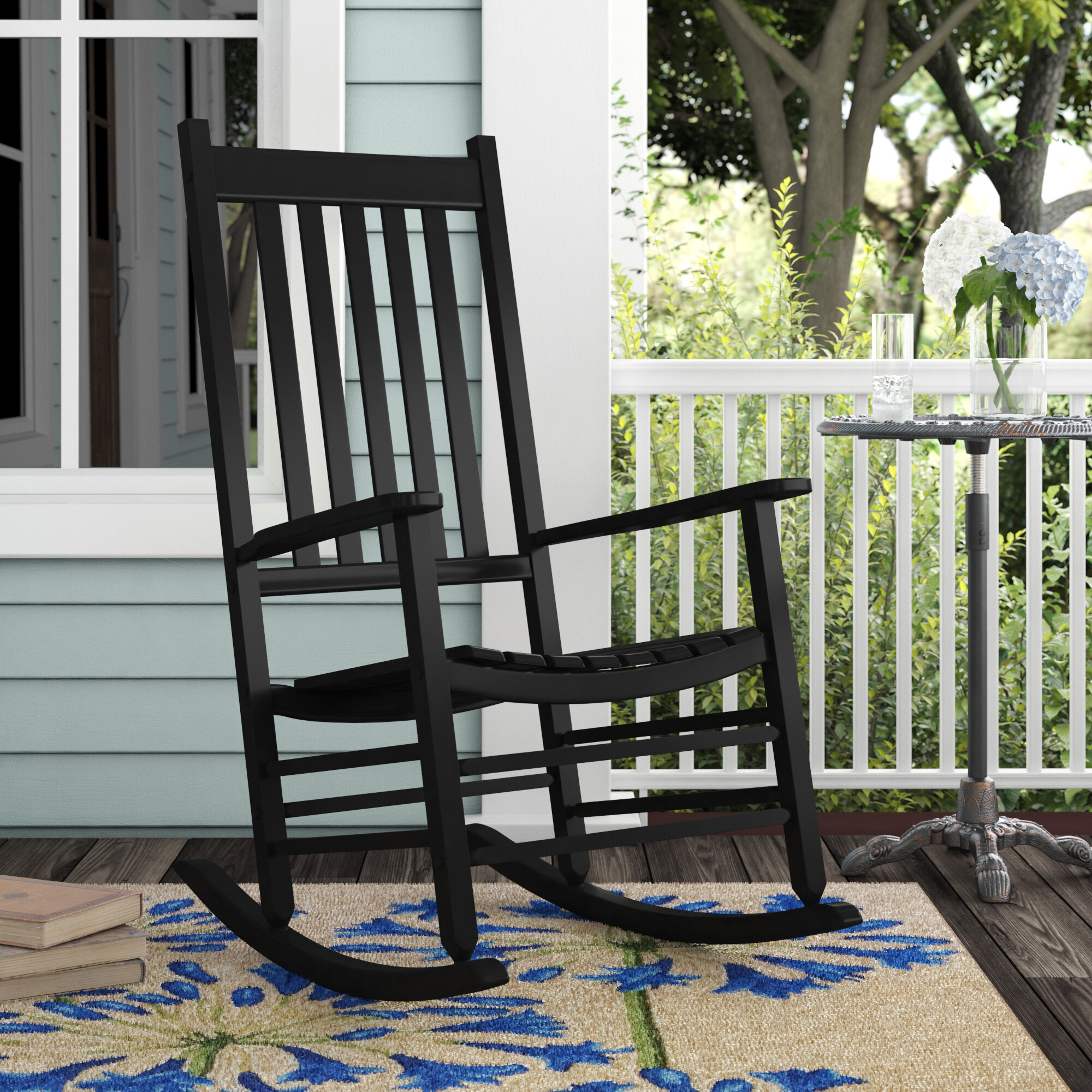 Black Patio Rocking Chairs Gliders You Ll Love In 2021 Wayfair