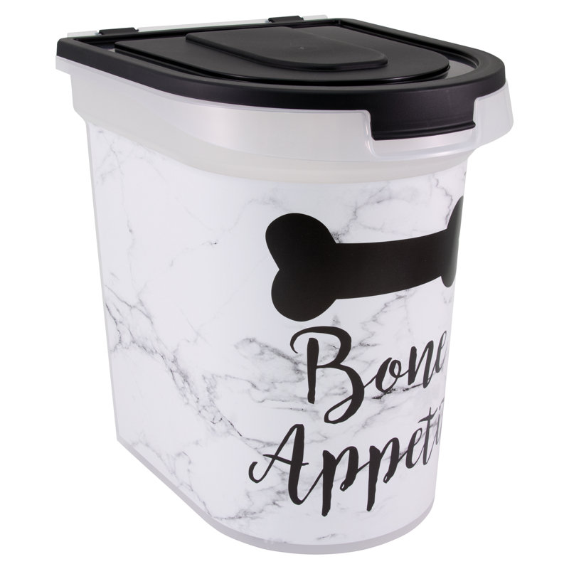 Tucker Murphy Pet Falmouth Marble Bone Appetit 26 Lb Food Storage Container Wayfair
