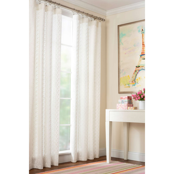 White Eyelet Curtains Wayfair