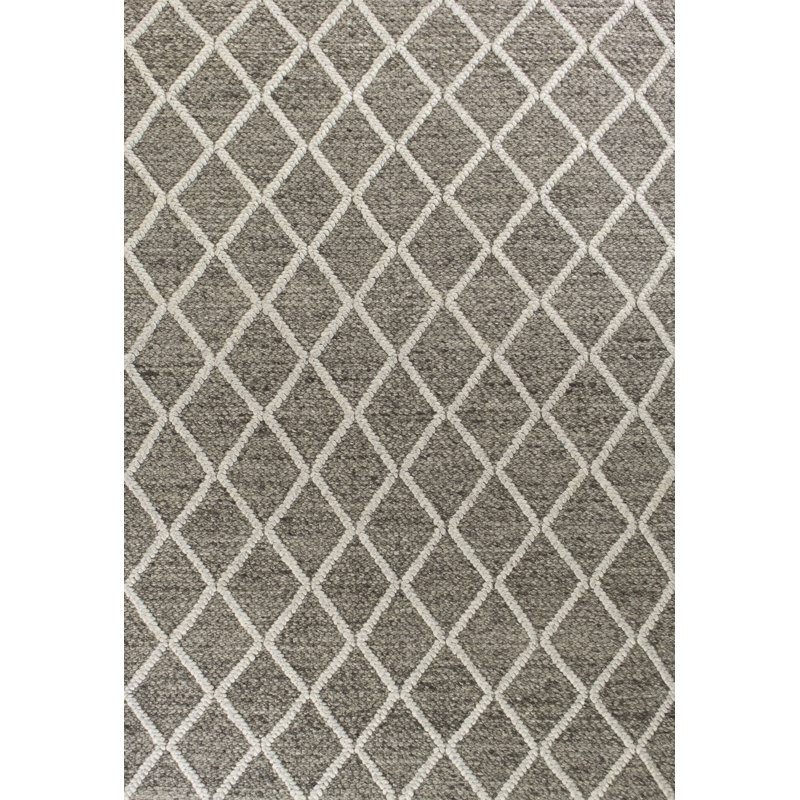 Bettie Hand Tufted Wool Dark Gray Diamonds Area Rug Reviews Joss Main