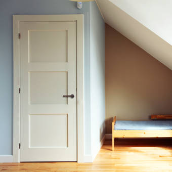 Trimlite Paneled Solid Wood Primed Equal Interior Shaker Standard