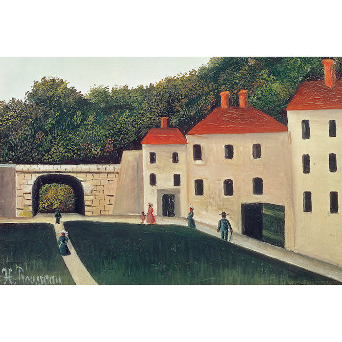 East Urban Home Landscape With An Arch And Three Houses 1907