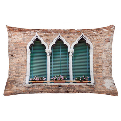 Venice IndoorOutdoor Lumbar Pillow Cover East Urban Home Size 16 x 26