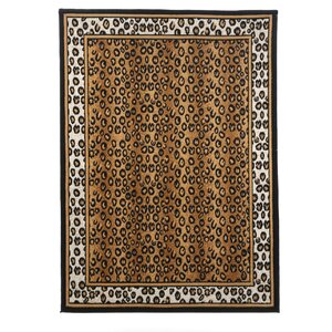Kaly Leopard Brown Area Rug
