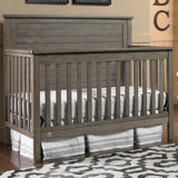rustic gray baby crib