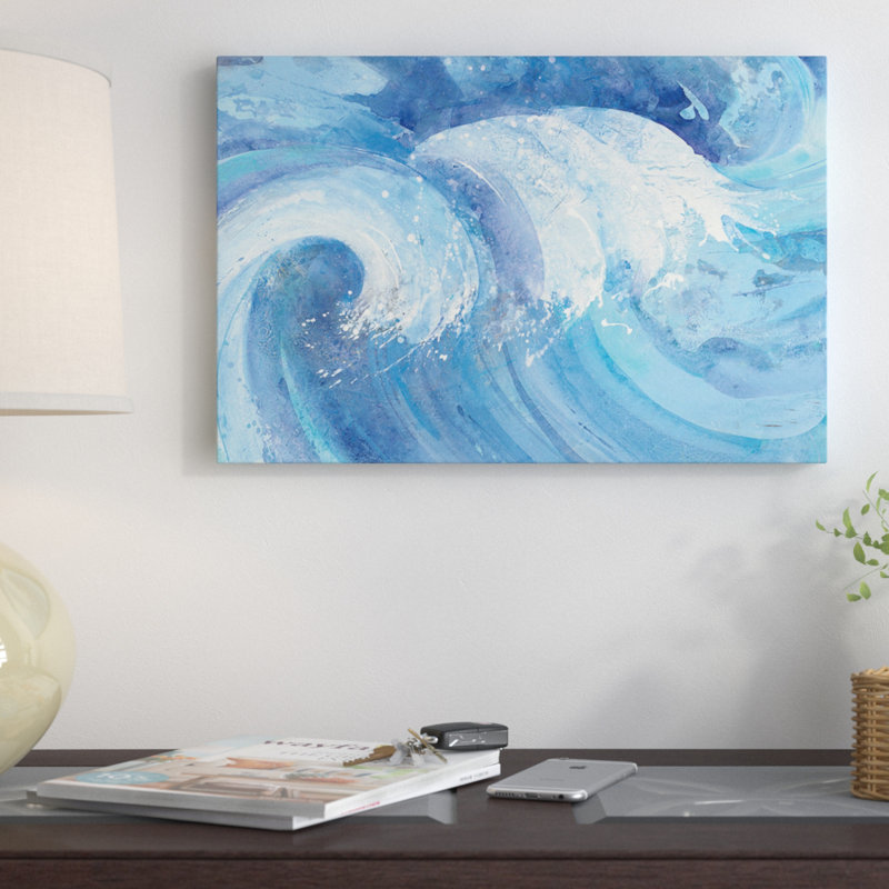 East Urban Home The Big Wave Painting Print On Wrapped Canvas