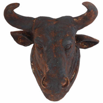 August Grove Antiqued Bull Head Wall Decor Wayfair