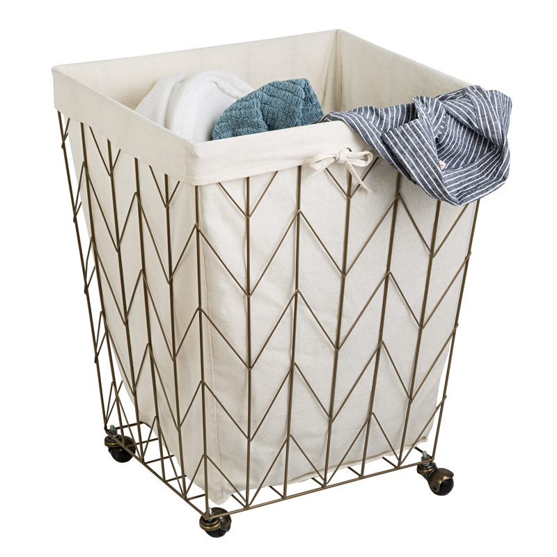Coastal Decorative Rolling Laundry Hamper Reviews Joss Main