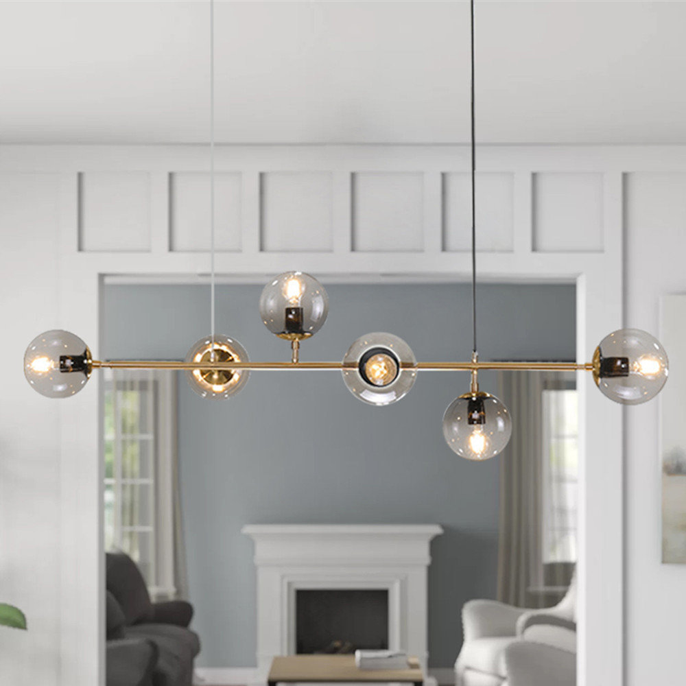 George Oliver Knauer Dimmable Kitchen Island Globe Chandelier & Reviews ...