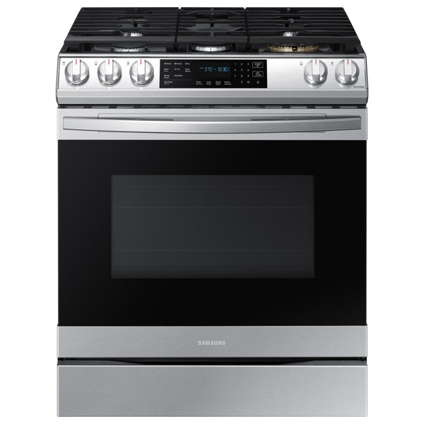 Samsung 30 6 Cu Ft Smart Slide In Gas Range With Griddle And Air Fry Reviews Wayfair