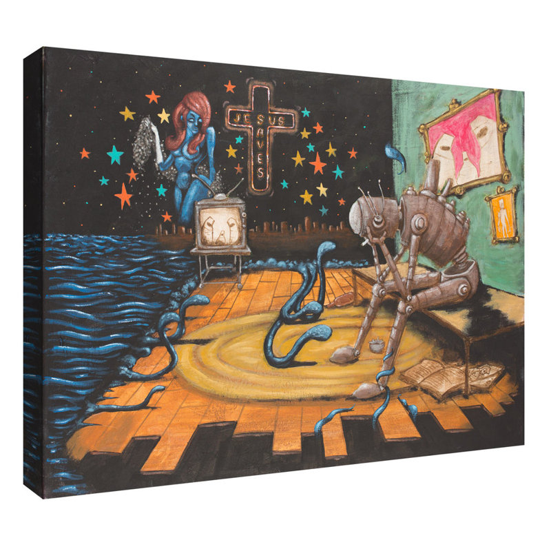 Wrought Studio Jesus Saves Giclee Acrylic Painting Print On