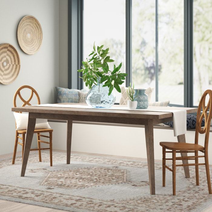 Mistana™ Balfor Extendable Rubberwood Solid Wood Dining Table &amp; Reviews