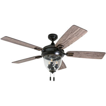 52 Quebec 5 Blade Outdoor Standard Ceiling Fan With Pull