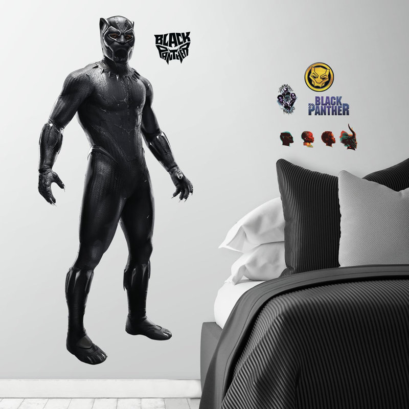 Room Mates Black Panther Movie Peel And Stick Giant Wall Decal