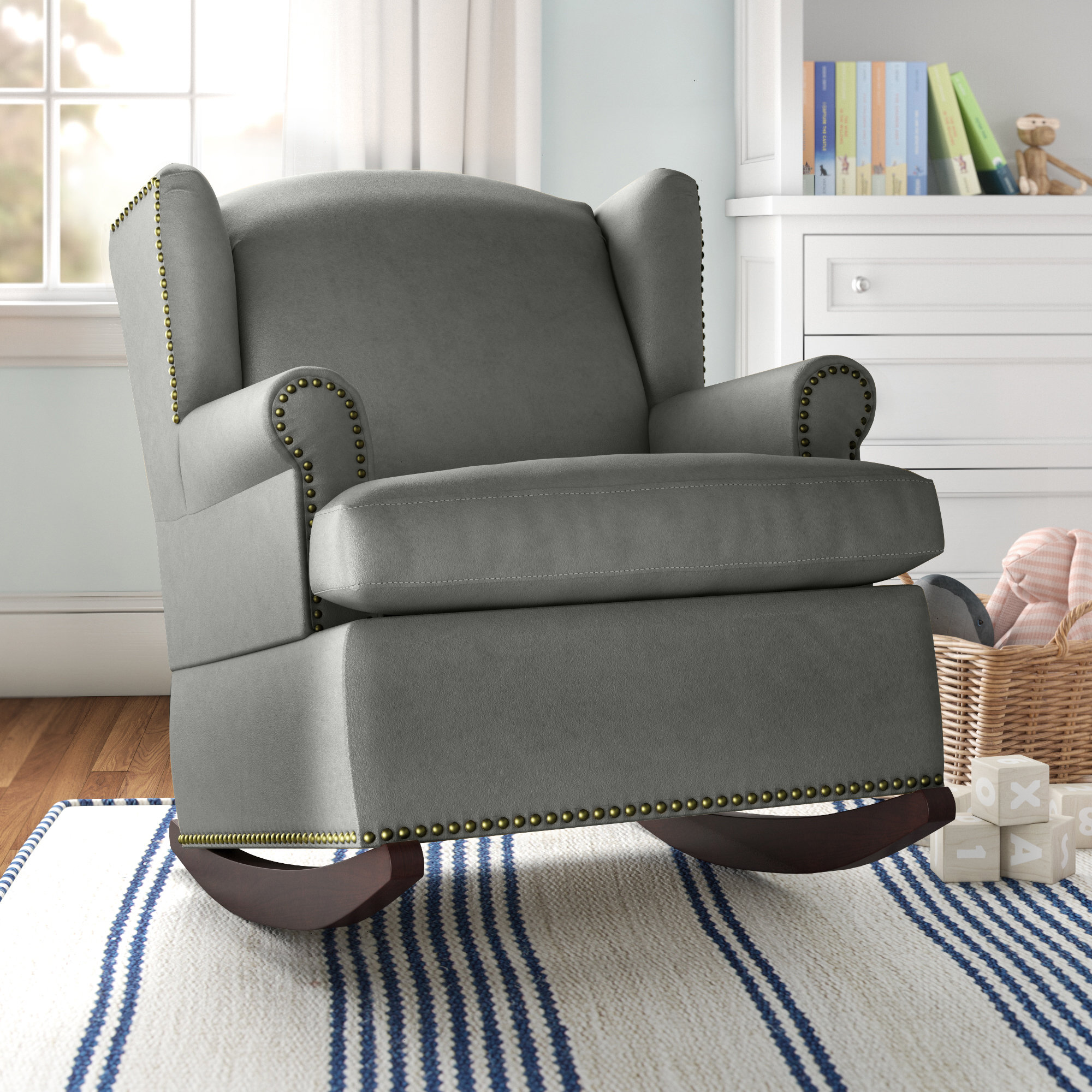 wingback nursery rocker