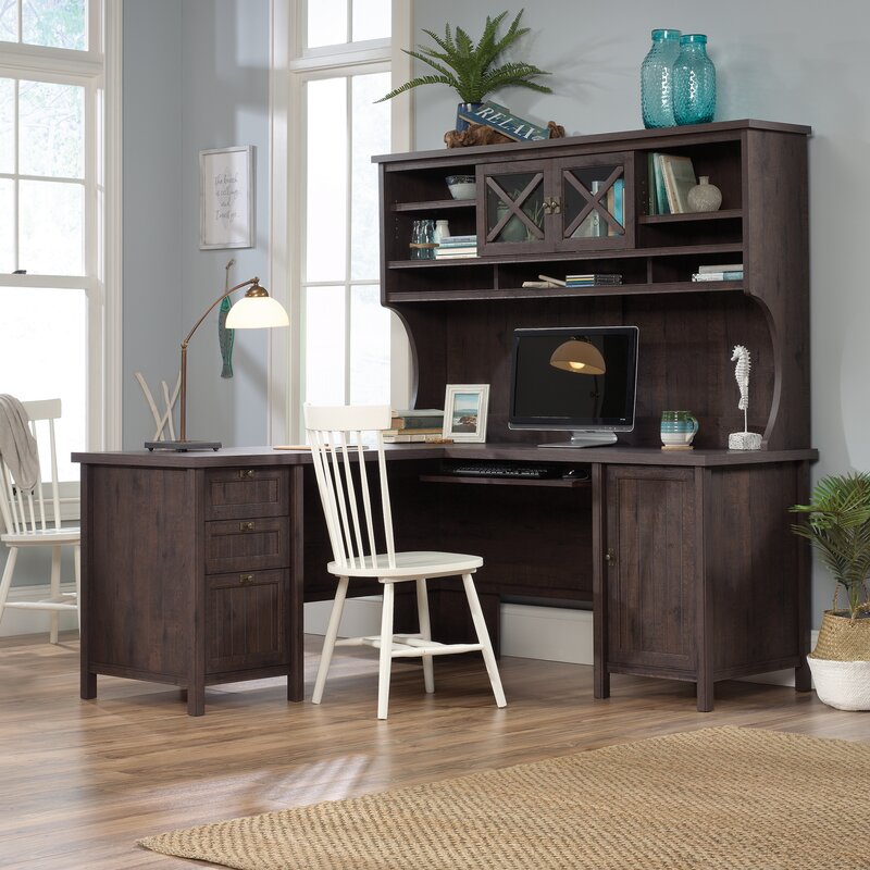 Laurel Foundry Modern Farmhouse L-Shape Desk with Hutch & Reviews | Wayfair