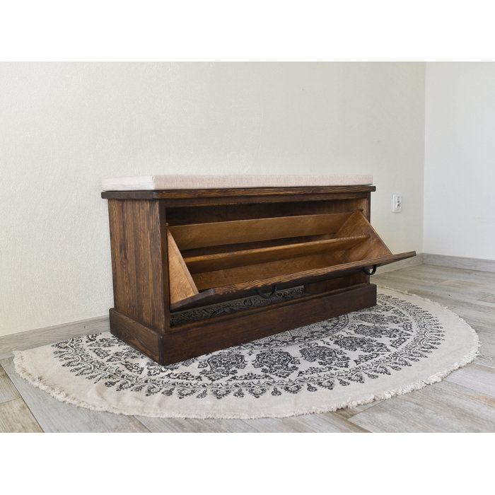 Union Rustic Cerny Rustic Pine 8 Pair Shoe Storage Cabinet