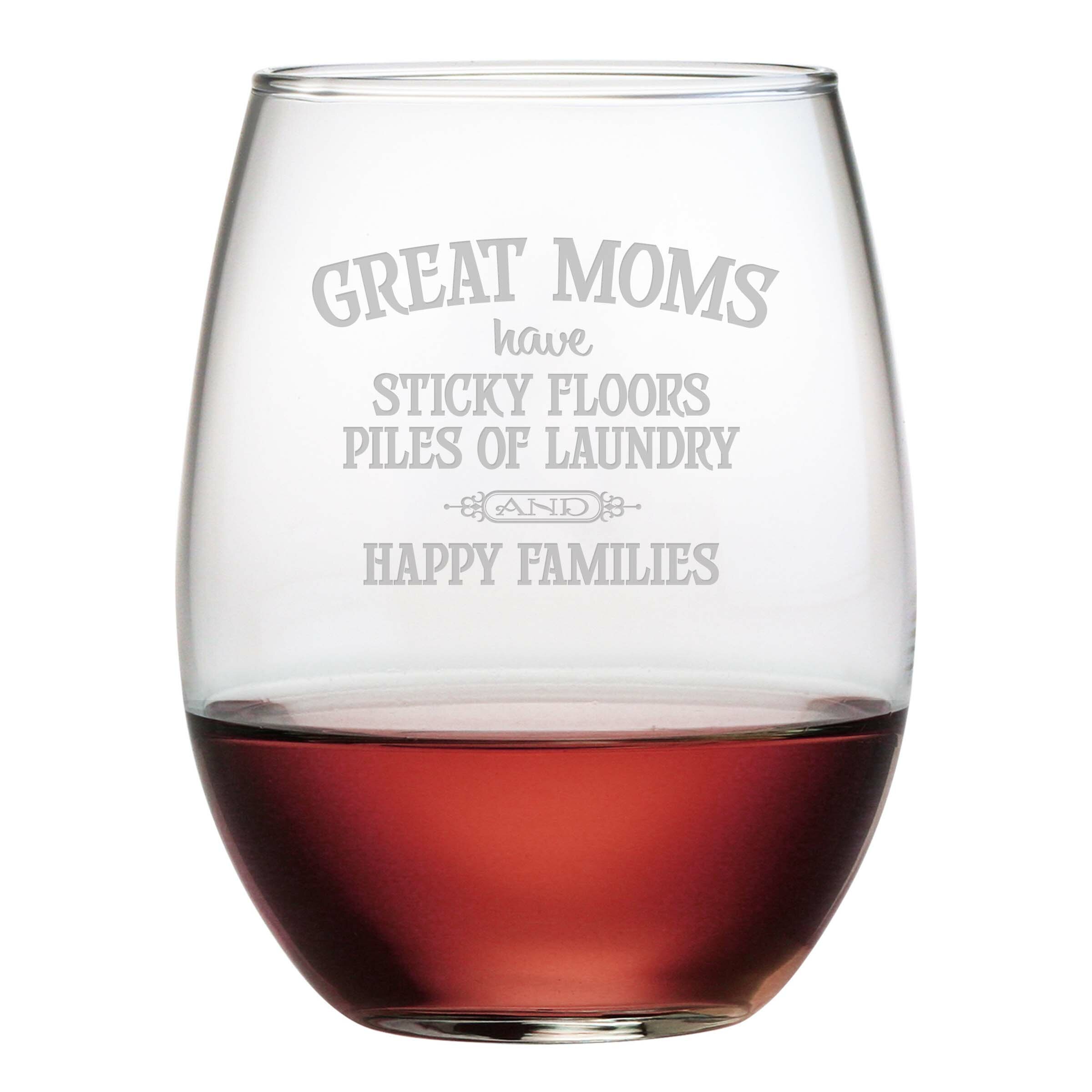 Susquehanna Glass Great Moms 21 Oz Stemless Wine Glass Wayfair