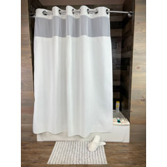 Hookless Replacement Fabric Snap in Shower Curtain Liner White 70 X 57 for sale online 