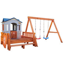 Plum Discovery Woodland Treehouse Swing Set Reviews Wayfair
