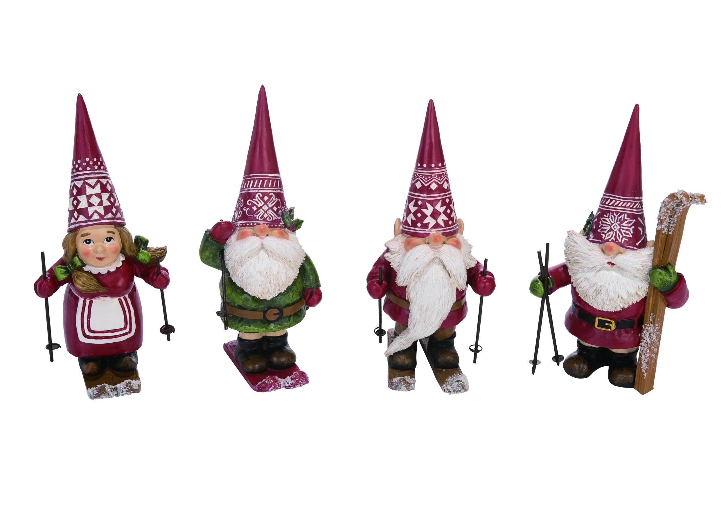4" Resin Elf Gnome With Food Basket Christmas Ornament