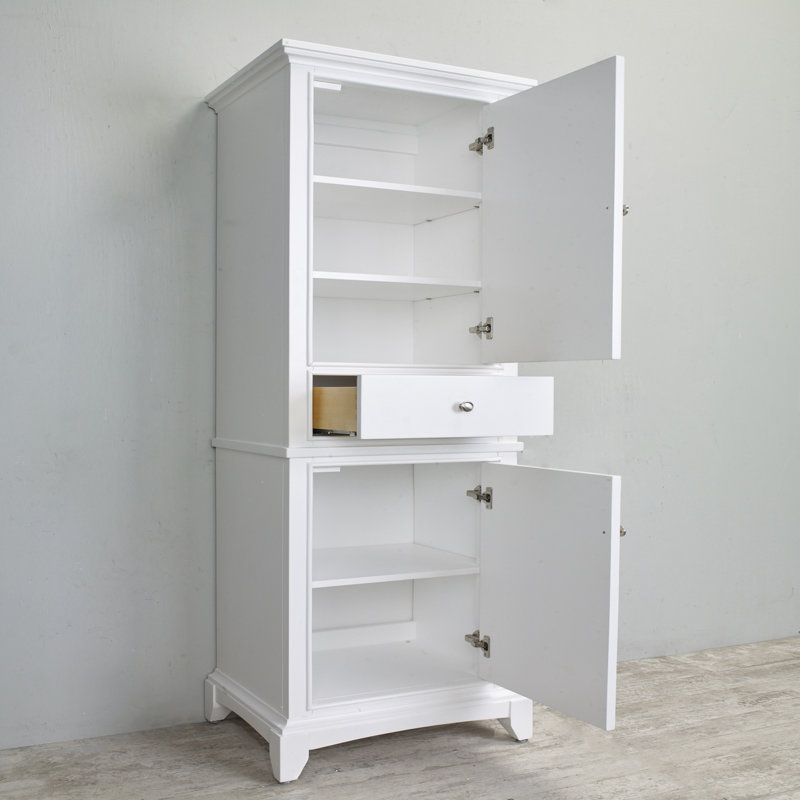Charlton Home Pineville 21 25 W X 76 H X 18 D Free Standing Bathroom Cabinet Reviews Wayfair