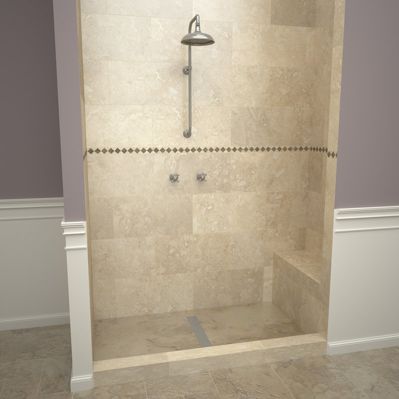 Tile Redi Base N Bench 60 X 34 Single Threshold Shower Base With