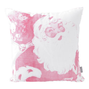 Faded Vintage Inspired Santa Throw Pillow