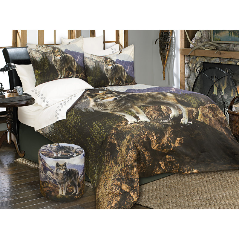 Millwood Pines Dewitt Wolf Reversible Comforter Set Wayfair