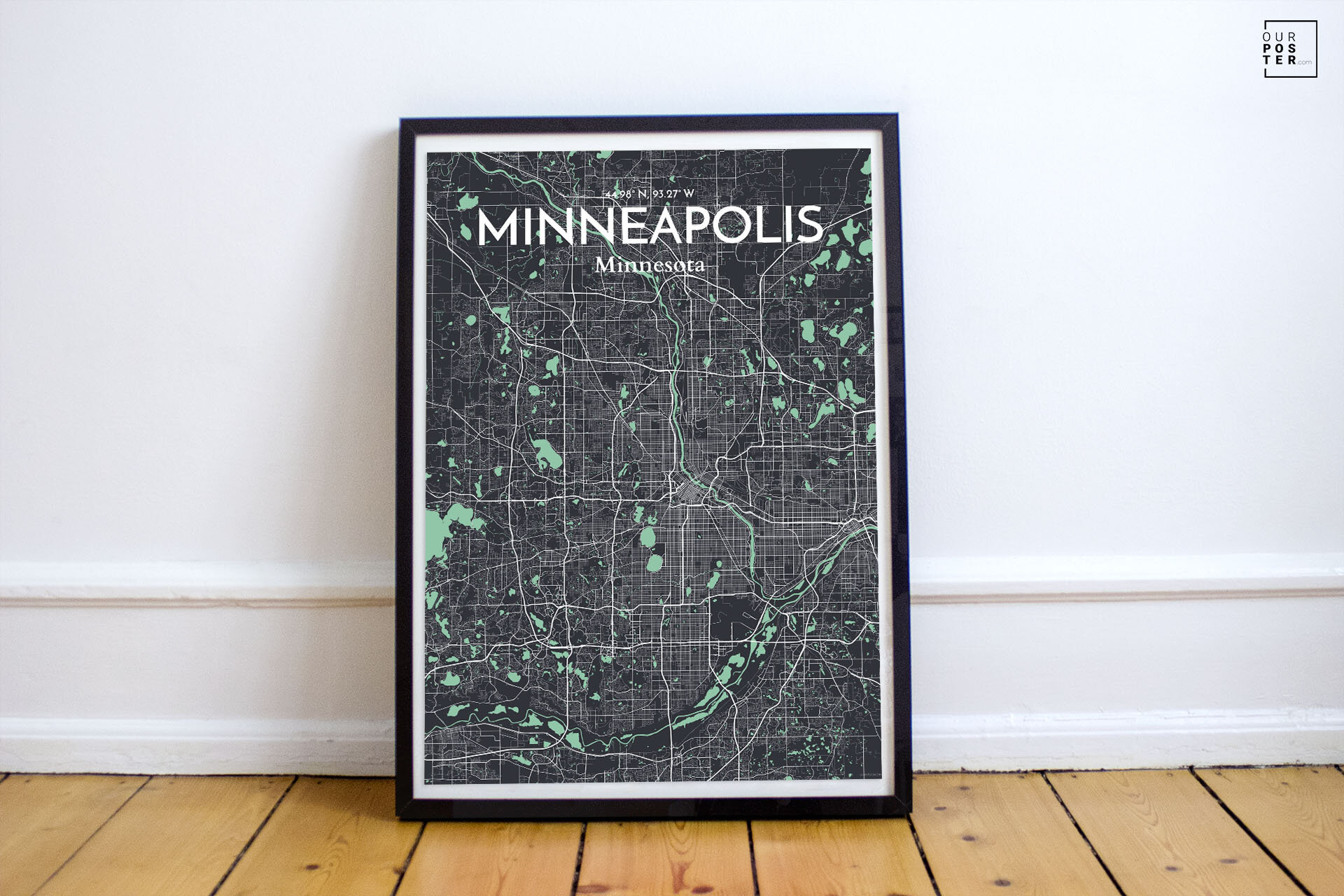 OurPoster Com Minneapolis City Map Panoramic Graphic Art Wayfair   Minneapolis City Map Panoramic Graphic Art 