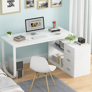 Wayfair | L-Shaped White Desks You'll Love in 2022