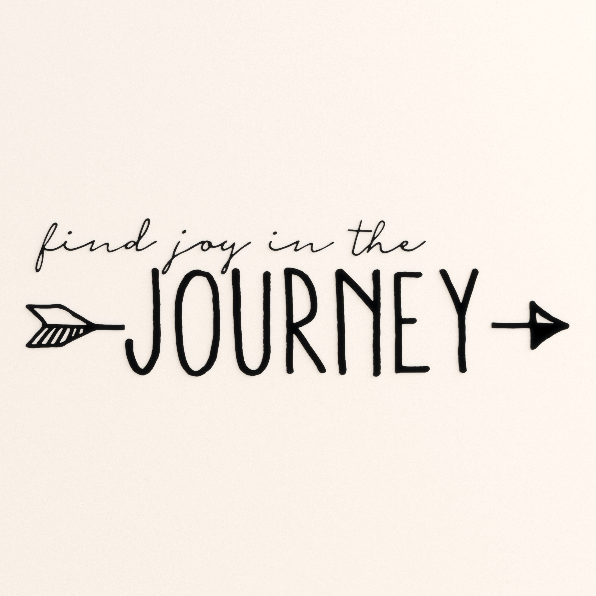Joy in The Journey Wall Decal Black, 49 W H X 30 
