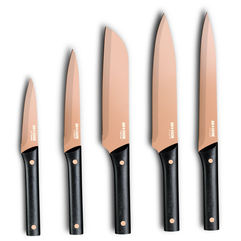 Art and Cook Copper 10 Piece Knife Set | Wayfair
