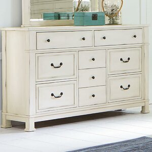 Parfondeval White 9 Drawer Standard Dresser