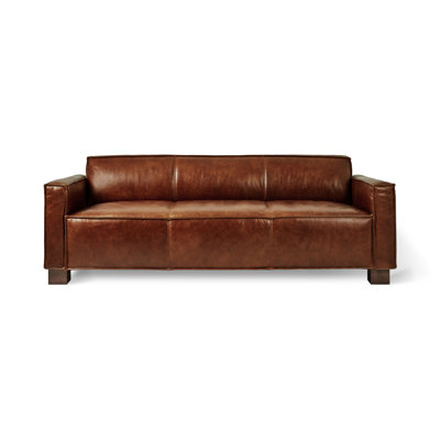 Gus Modern Cabot Leather Sofa Upholstery Saddle Brown Cabot Leather Sofa Upholstery Saddle Brown