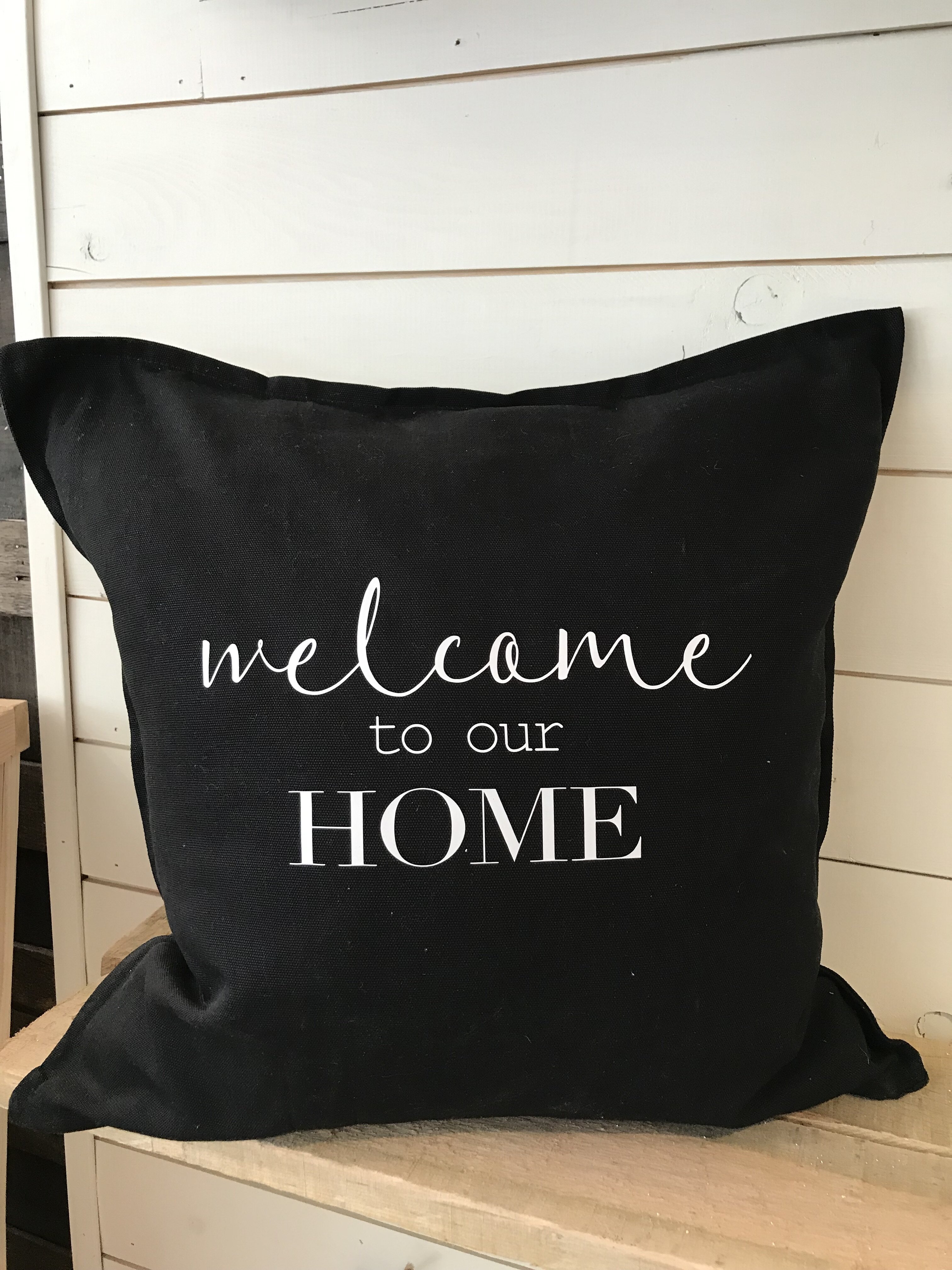 welcome to our home pillow