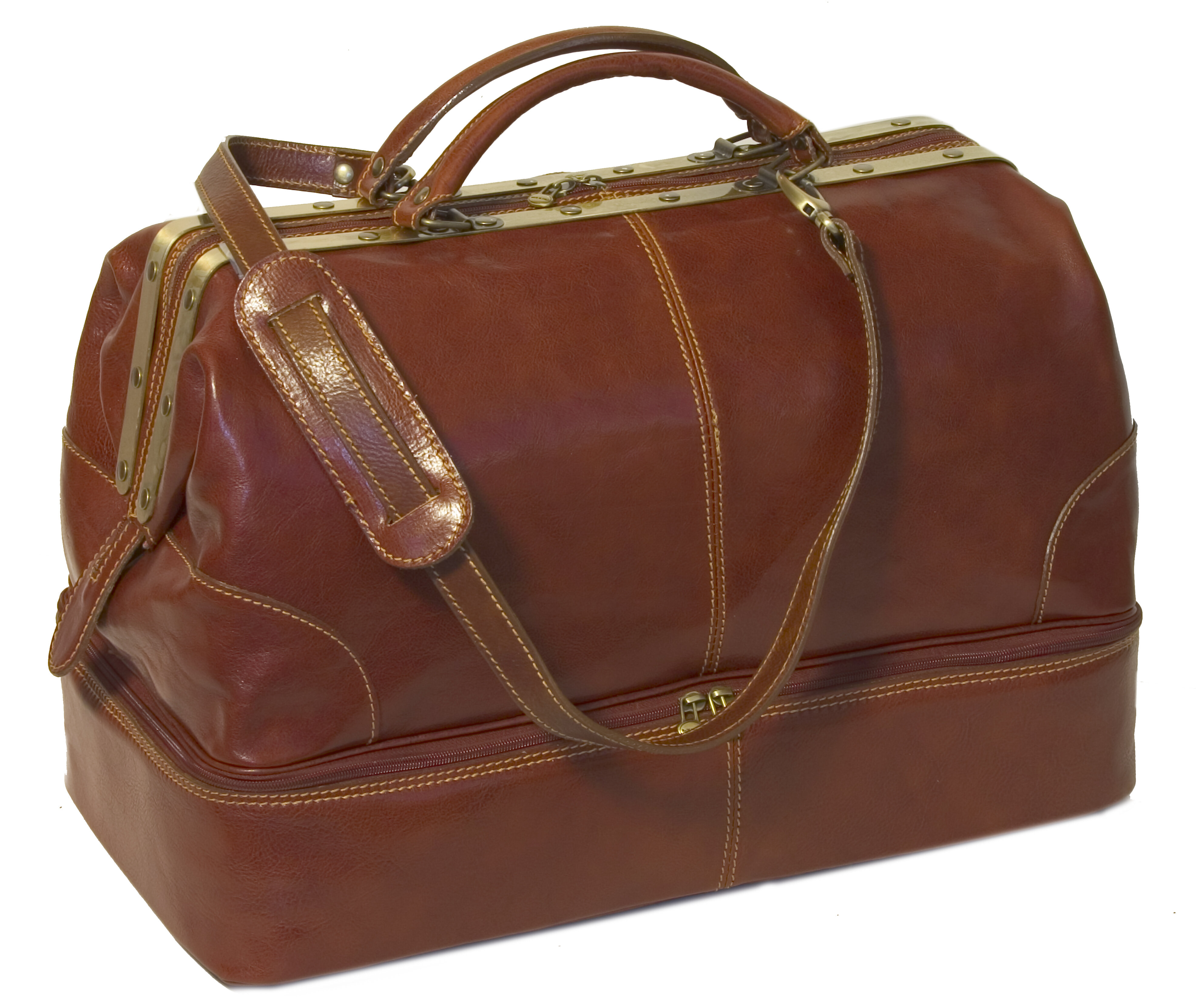 leather travel duffel