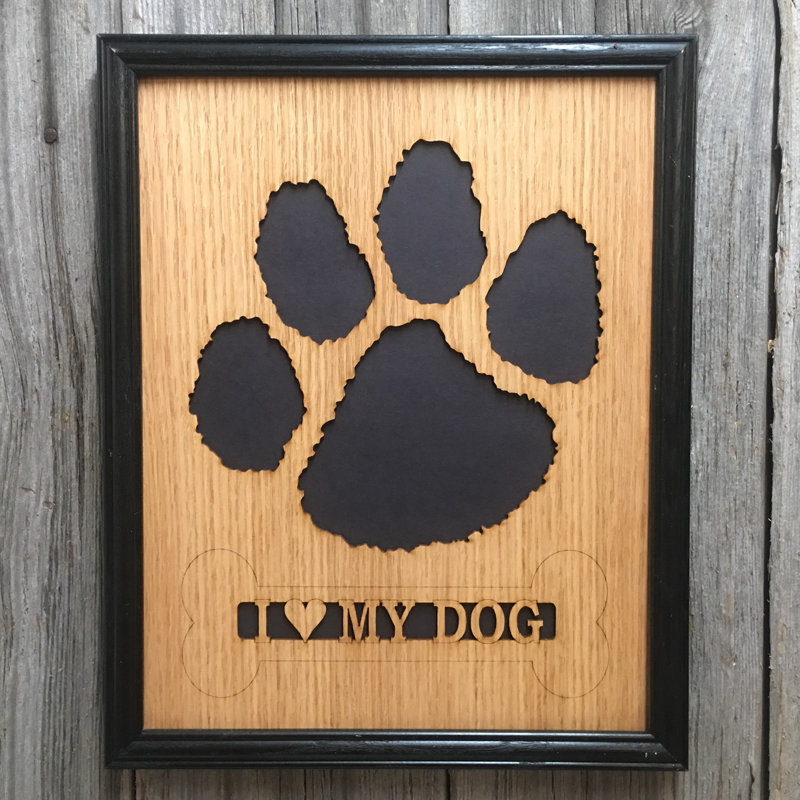 dog paw print photo frame