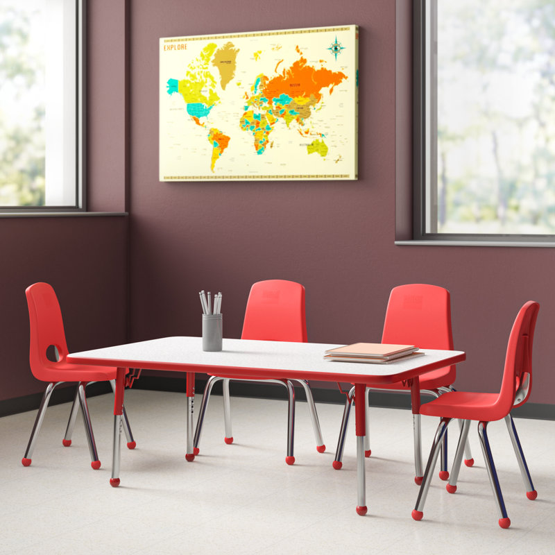 Factory Direct Partners 5 Piece Rectangular Activity Table 14 Chair Set Reviews Wayfair