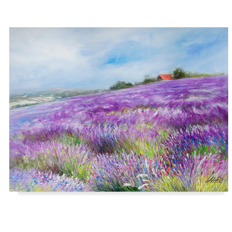 Fleur De Lis Living Lavender 1 Acrylic Painting Print On Wrapped Canvas Wayfair