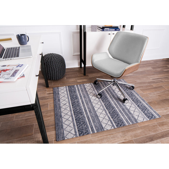 Anji Mountain 36 X 48 Grey Tone Tribal Stripes Rug D Chairmat