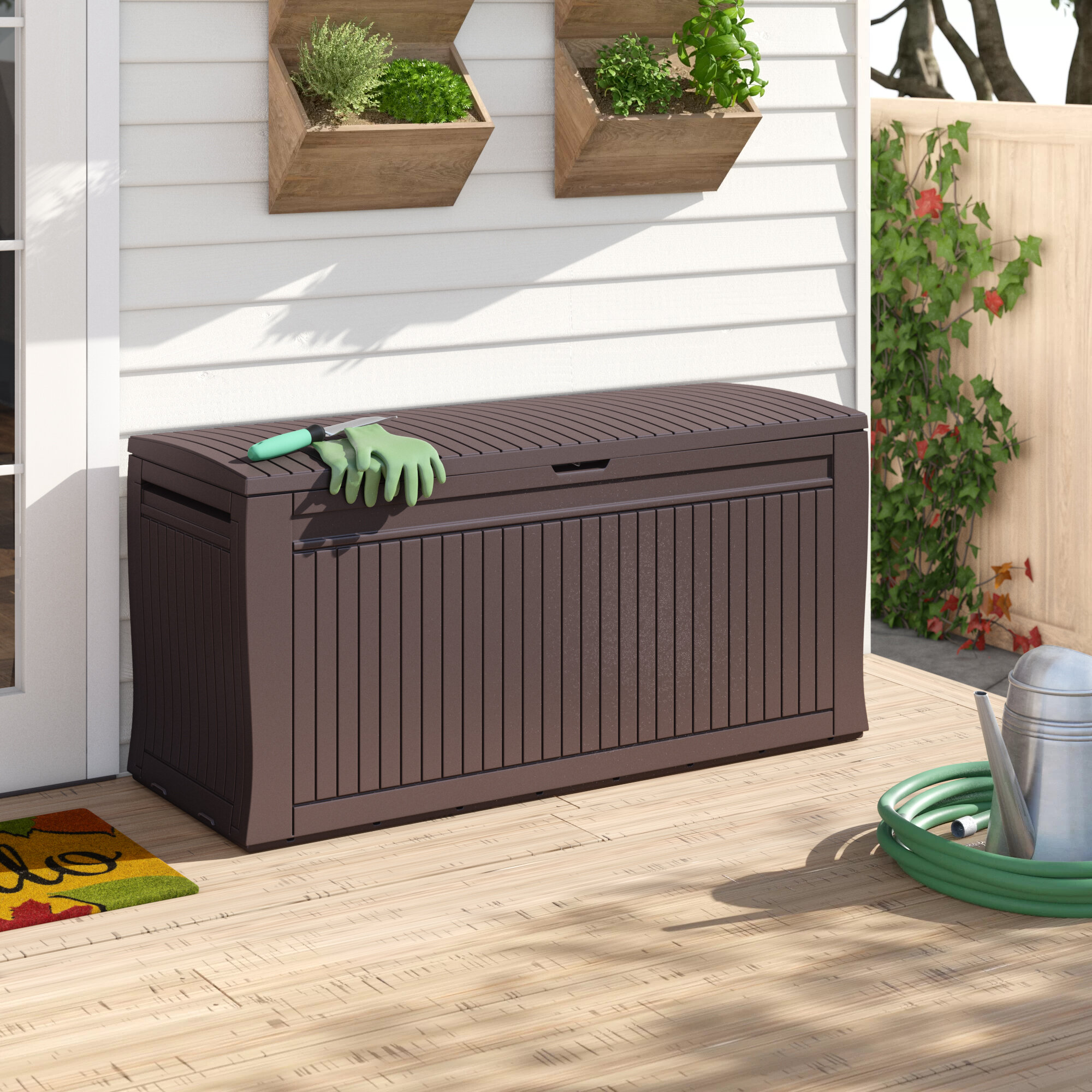 Details about   Outdoor Deck Box Storage Table 