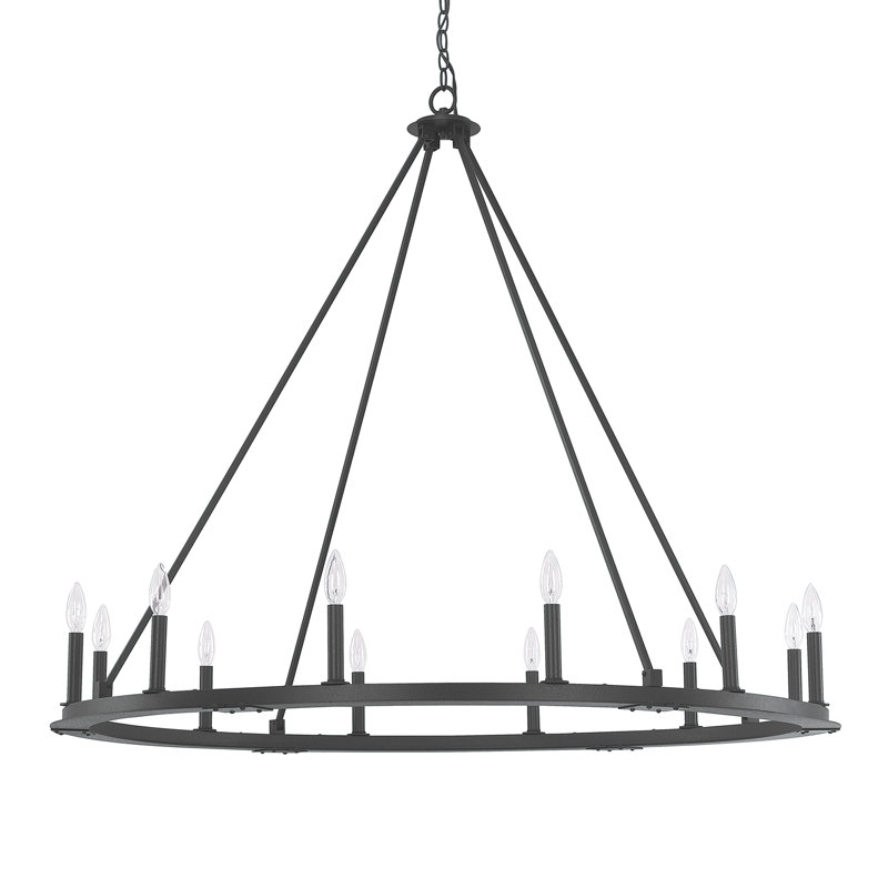 Tifton 12-Light Wagon Wheel Chandelier