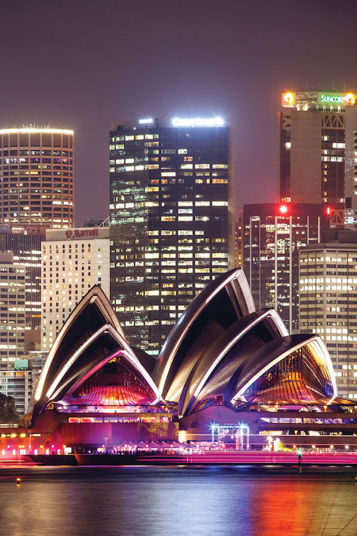 East Urban Home Sydney Opera House At Night Sydney New South Wales Australia Photographic Print On Wrapped Canvas Wayfair