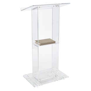 Acrylic/Podium/Lectern/Pulpit/Plexiglass/Lucite/clear with white front board 