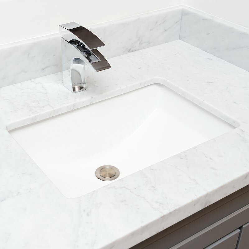 Koozzo Rectangular Undermount Bathroom Sink with Overflow & Reviews | Wayfair
