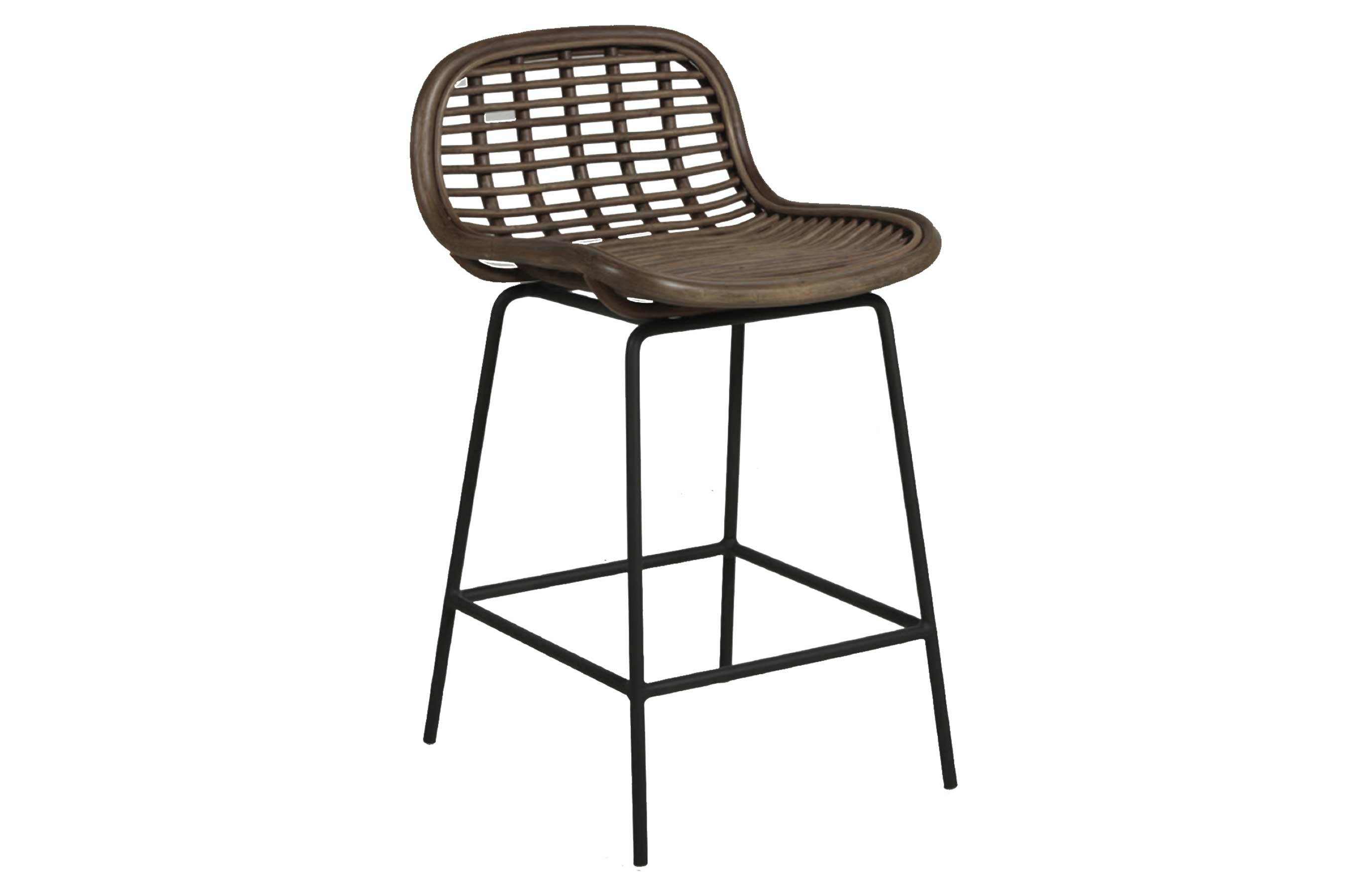 Home Living Furniture Comfortable Lightweight Natural Rattan Barstool Chair NEW