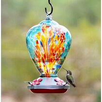 4 Feeding Ports with Perch and Hanging Wire Gray Bunny Classic Hummingbird Feeder 32 oz Capacity. 