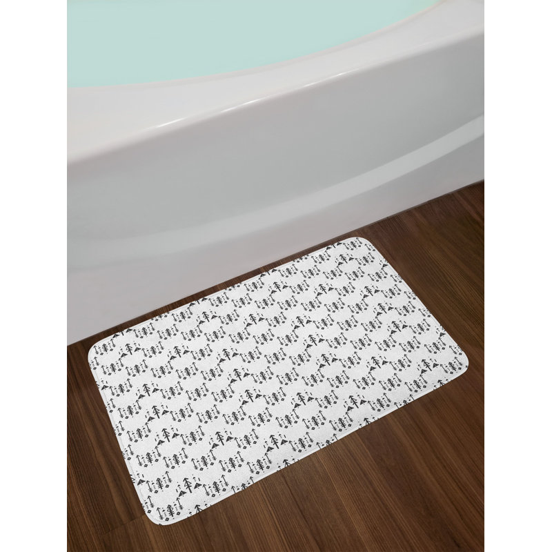 East Urban Home Arrow Charcoal Grey Tribal Bath Rug Wayfair Arrow Charcoal Grey Tribal Bath Rug