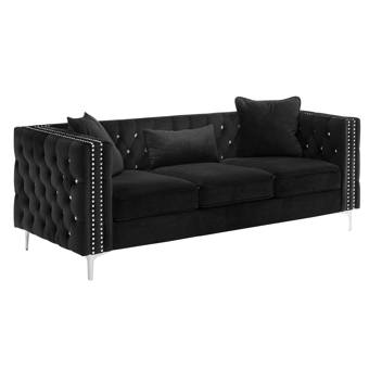 Elle Decor Celeste Canvas 75 Tuxedo Arm Sofa Reviews Wayfair